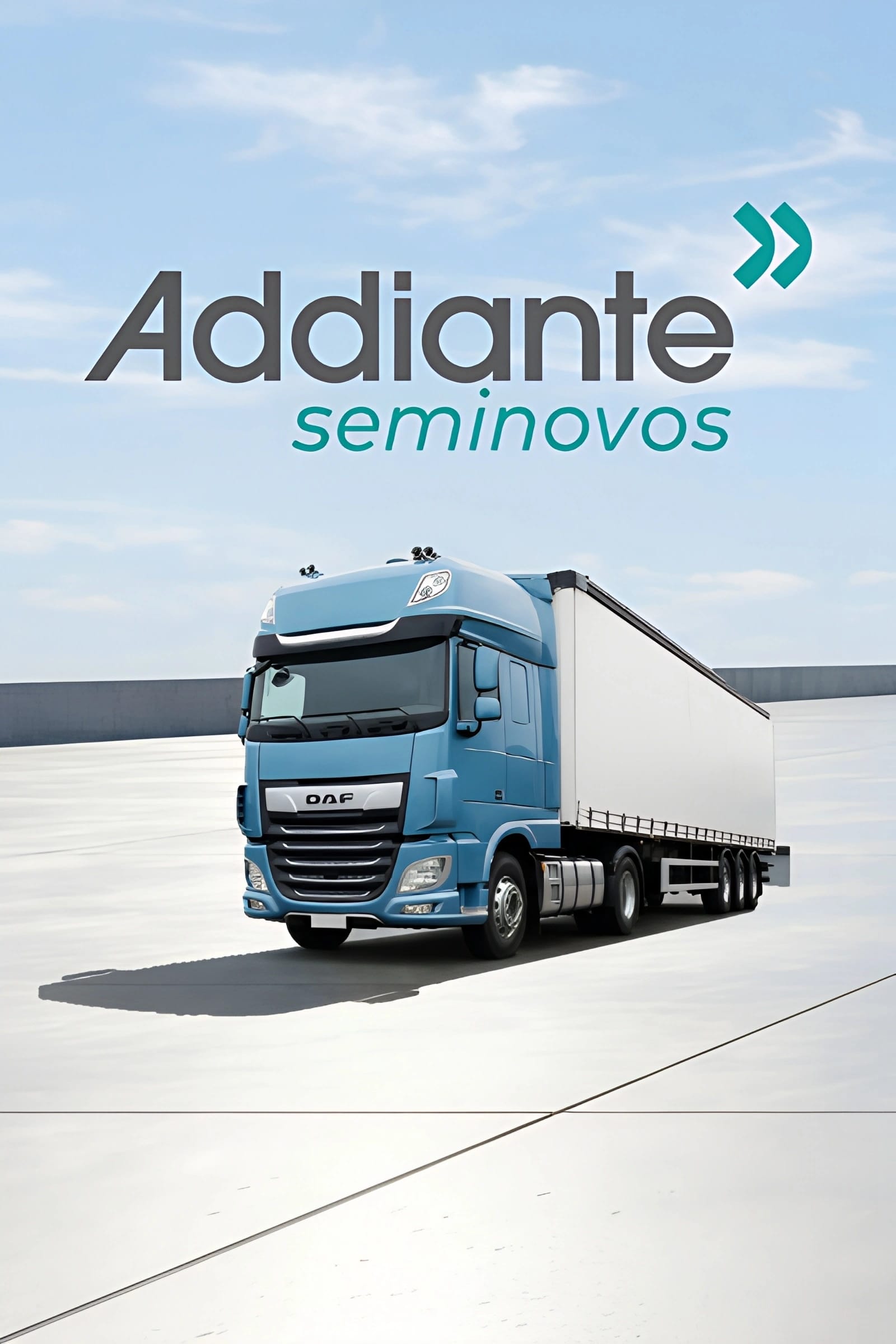 Imagem institucional que reforçam os valores, eficiência e benefícios da frota de veículos da empresa.